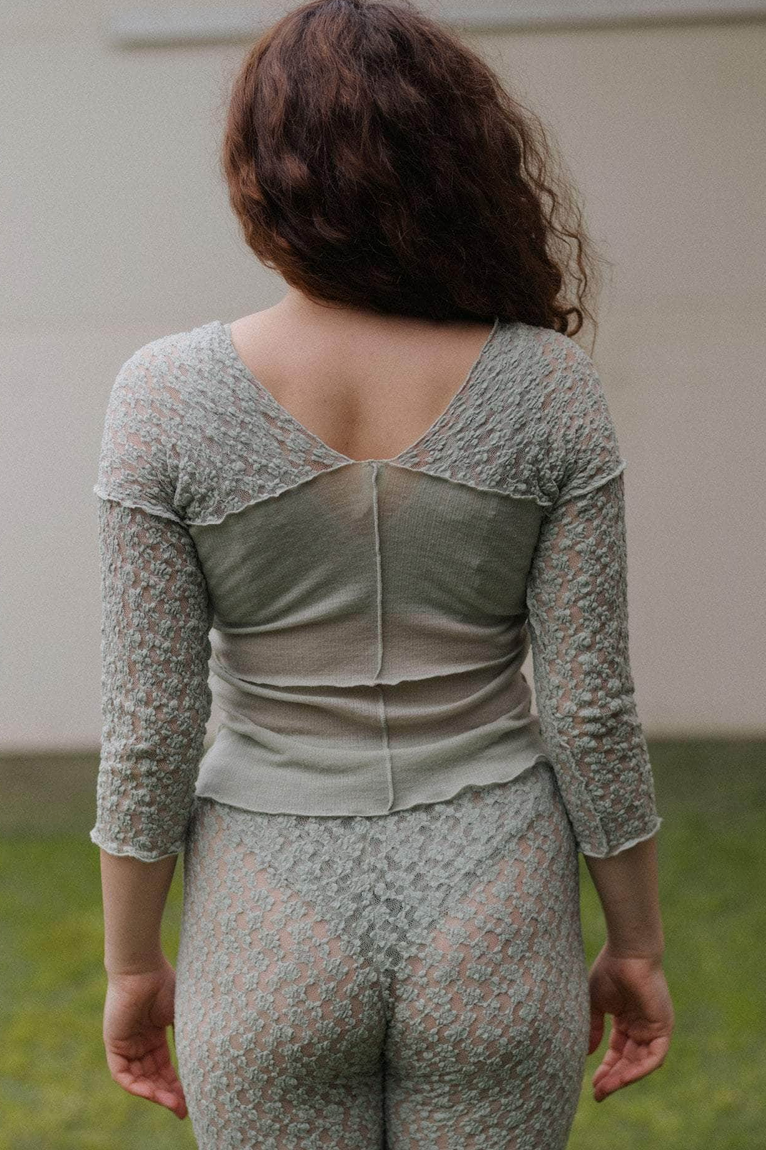 Nehru Long Sleeve Tee Conta Green