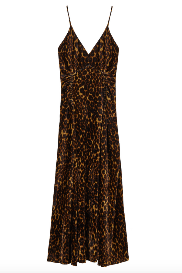 Lea Dress Velvet Leopard