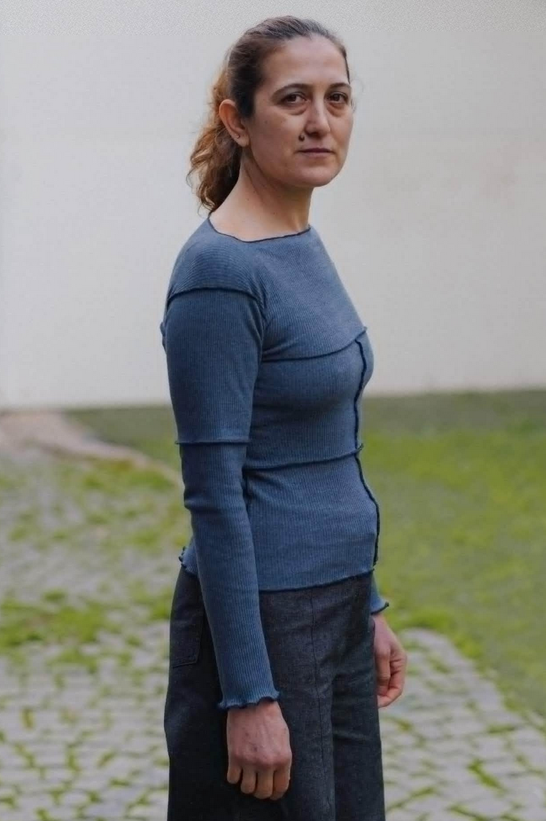 Cinder Long Sleeve Tee Dark Denim