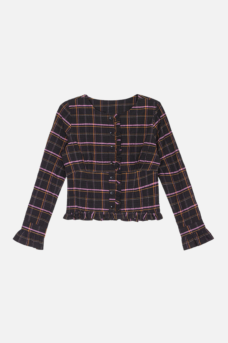Amelia Top Viv Plaid