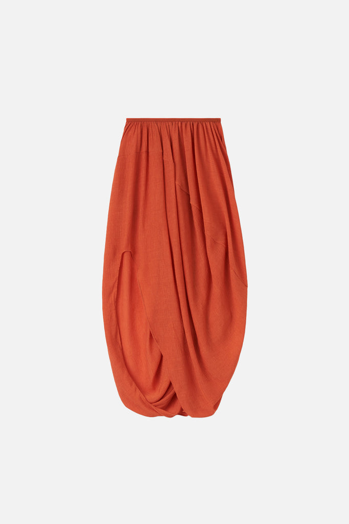 Cybele Plissé Balloon Skirt Bleached Red – Rhoan