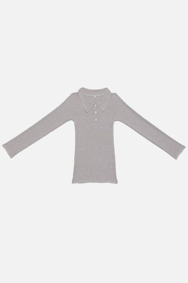 Dual Long Sleeve Tee Grey Melange