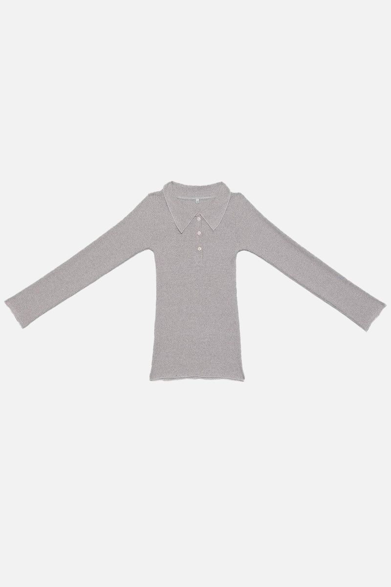 Dual Long Sleeve Tee Grey Melange