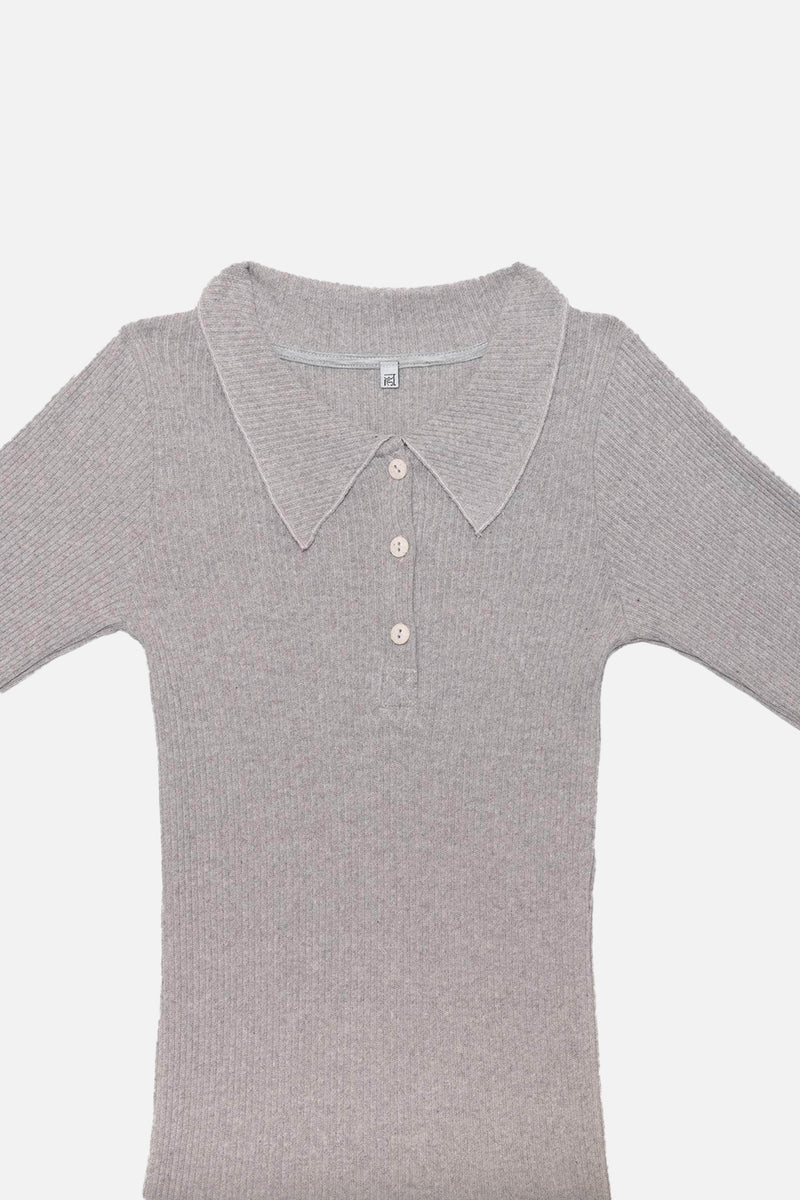 Dual Long Sleeve Tee Grey Melange