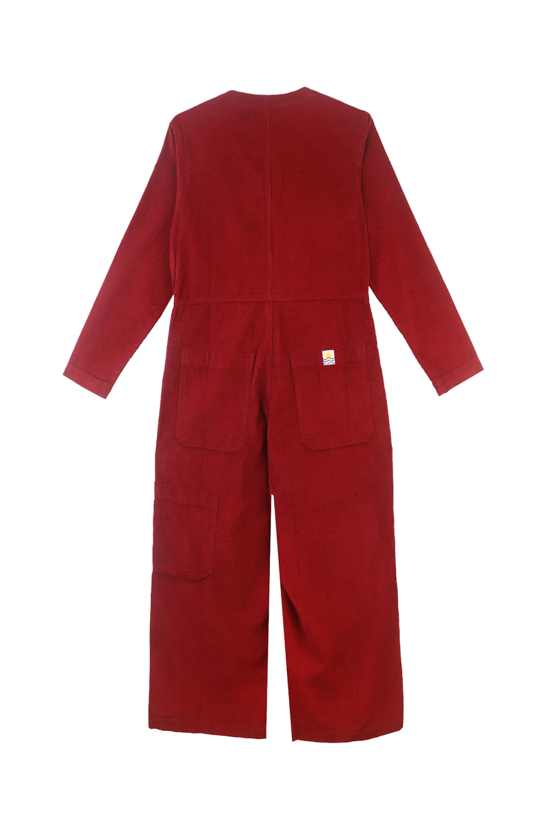 Felix Boilersuit Burgundy Cordoroy