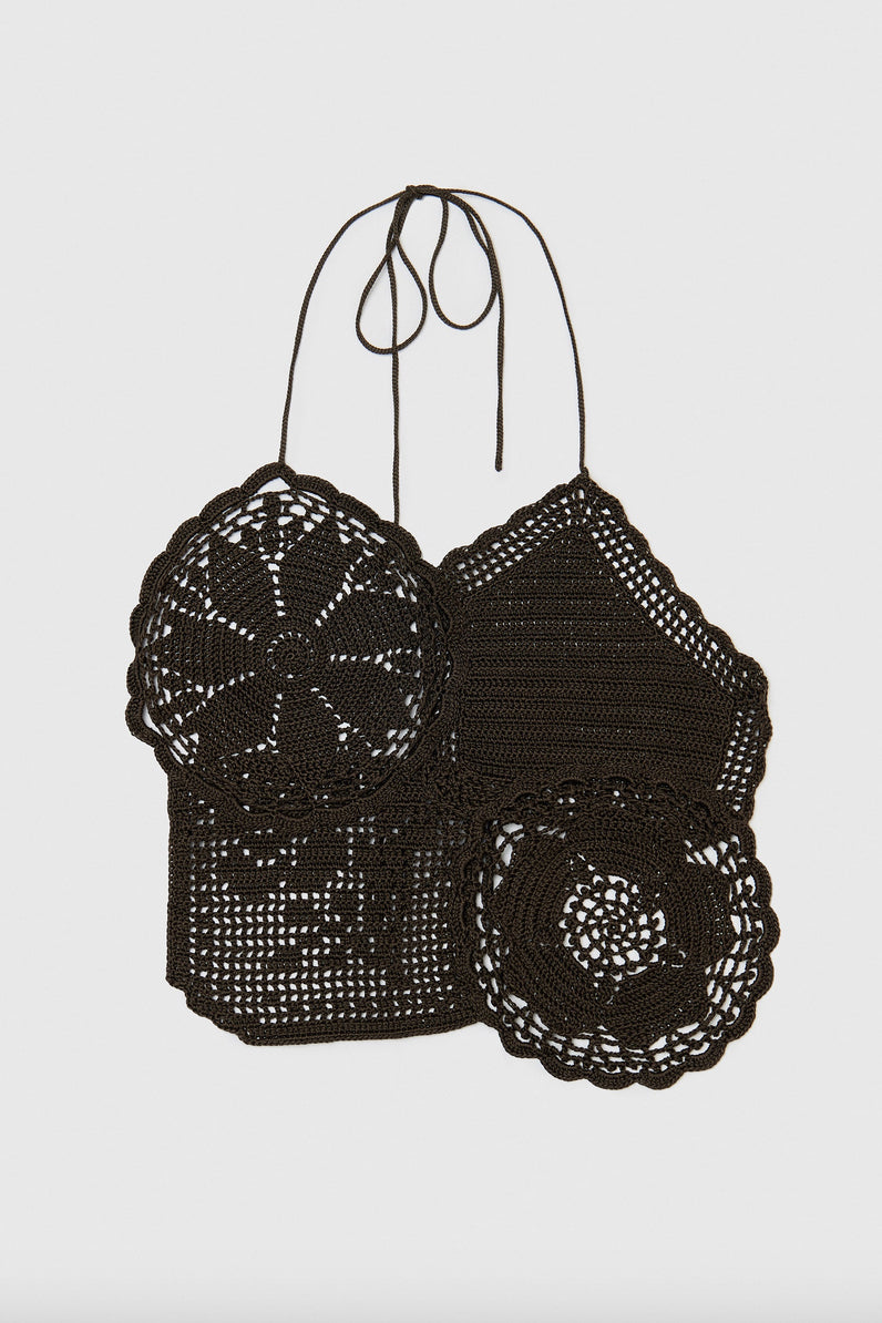 Handmade Crochet Top Brown