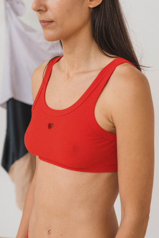 Heart Bra My Red
