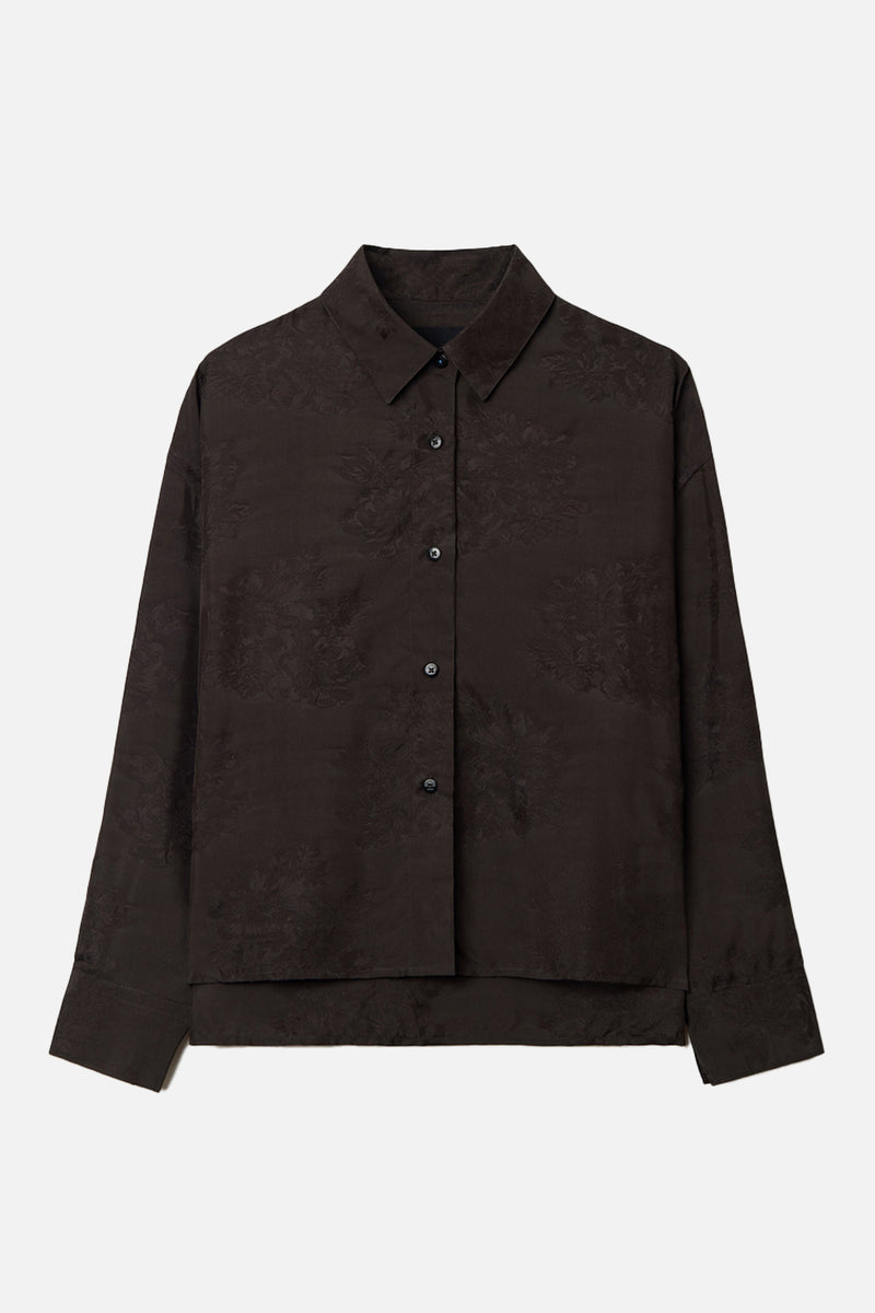 Jacquard Classic Shirt Dark Brown