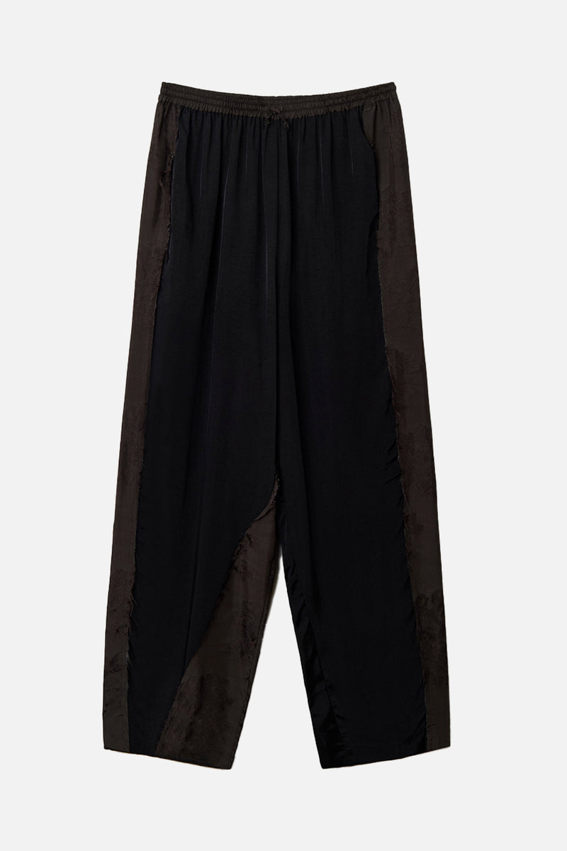 Jacquard Relaxed Pants Dark Brown