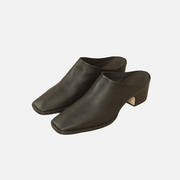 Square Arch Mule Black – Rhoan
