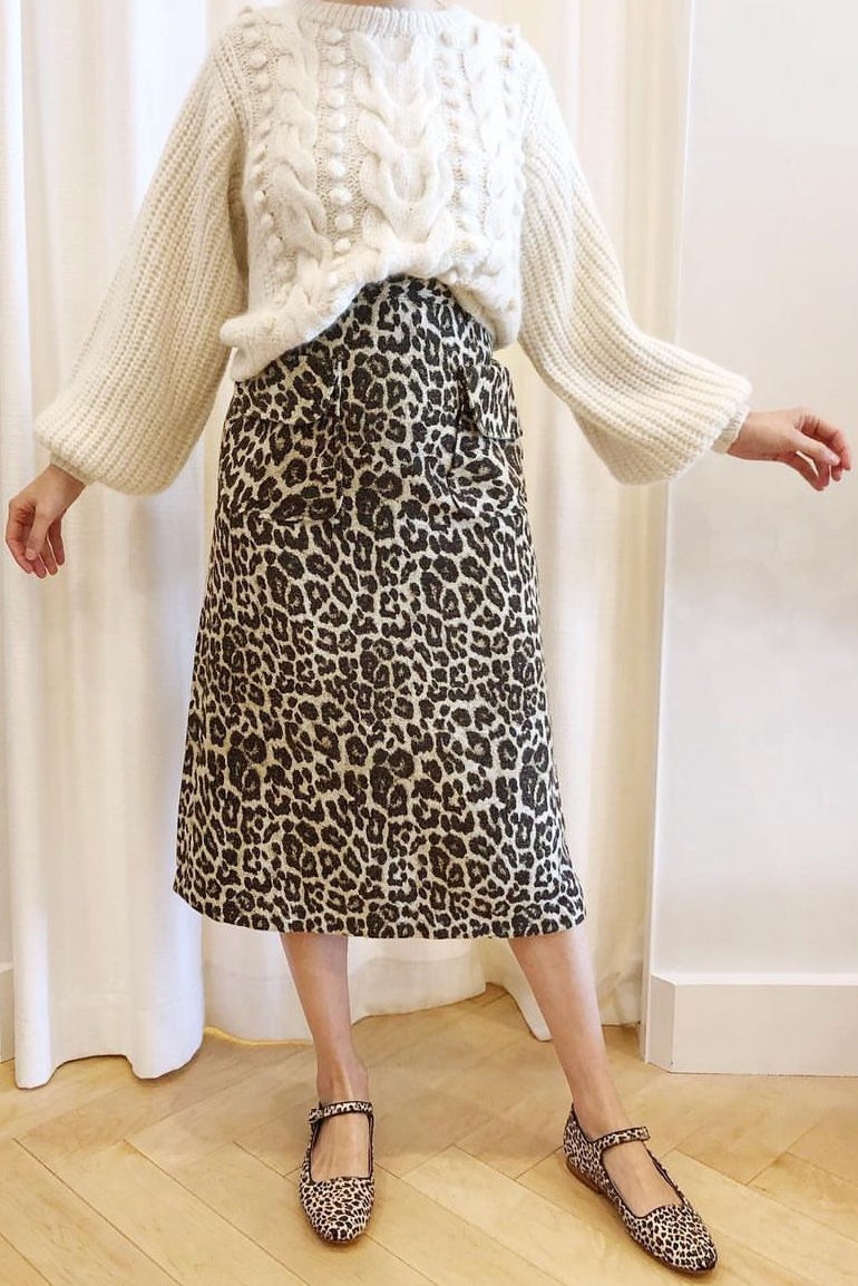 Sylvia Skirt Leopard Chenille