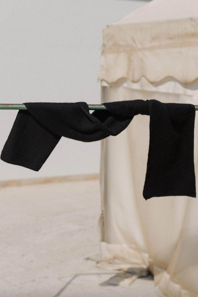 Ser Scarf Brushed Wool Black