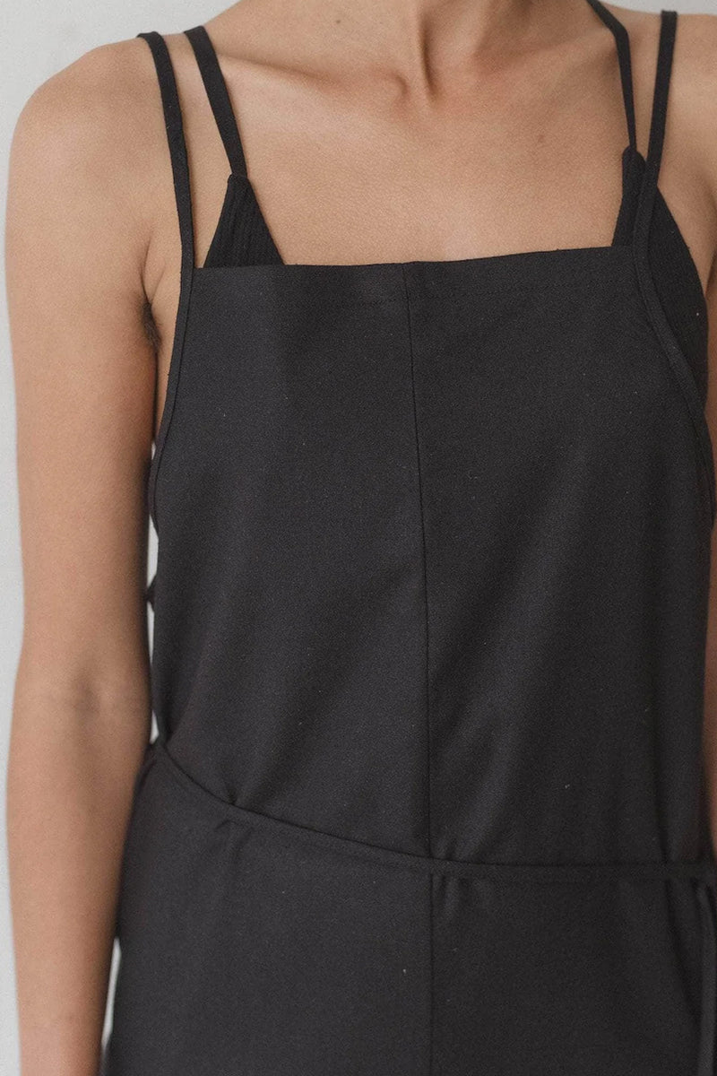 Yumi Apron Dress Black