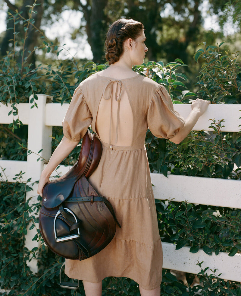 Quince Dress Camel Linen Rhoan Quince Dress Camel Linen Rhoan