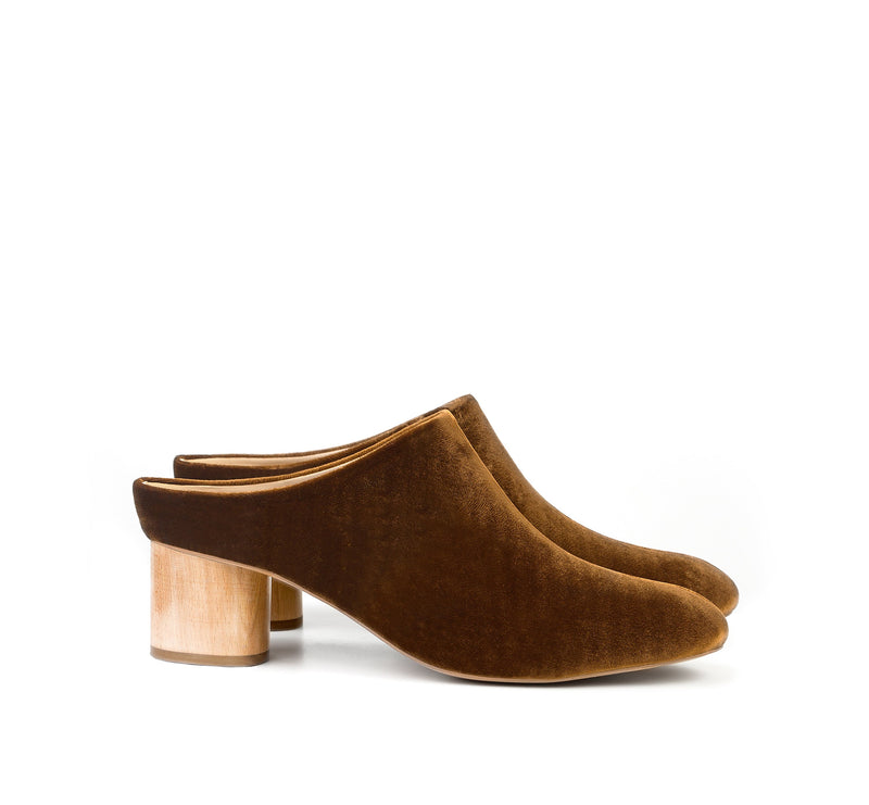 Low Mule Amber Velvet