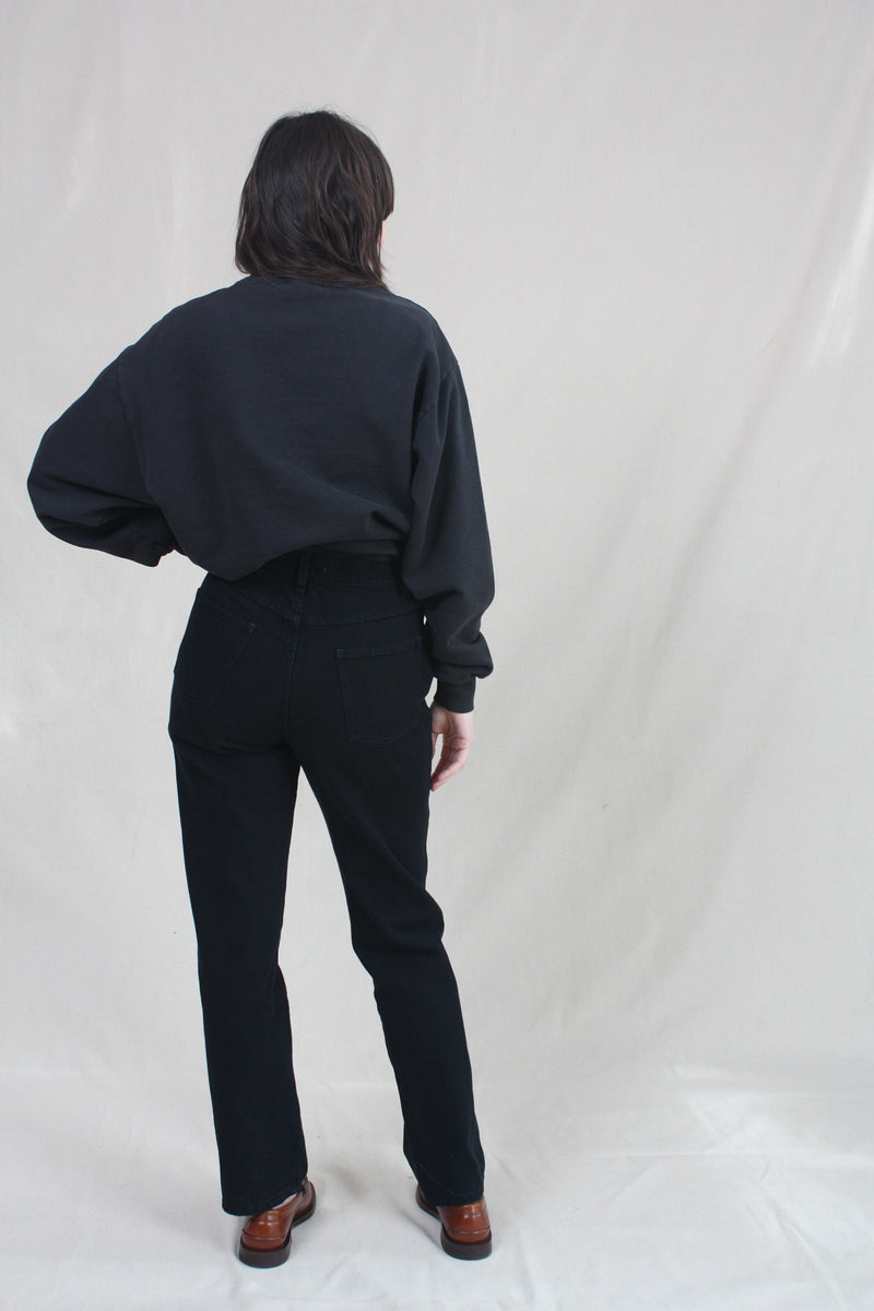 One Tone Button Fly Jeans Midnight