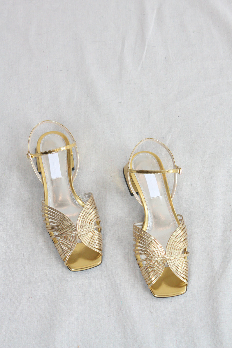 70's Low Sandal Gold