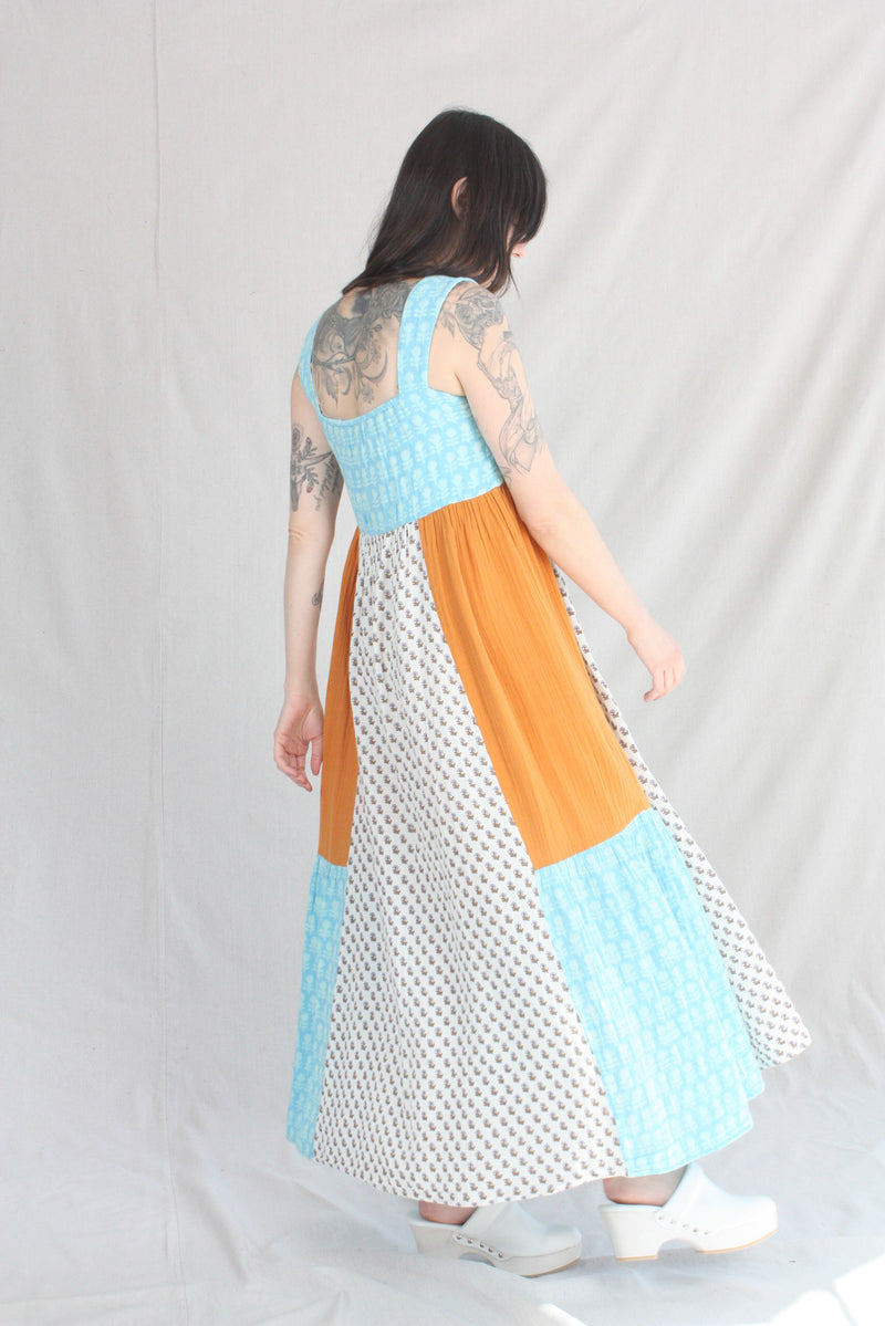bluebell mixed print cotton maxi dress Free People Bluebell Floral Maxi Dress Size S