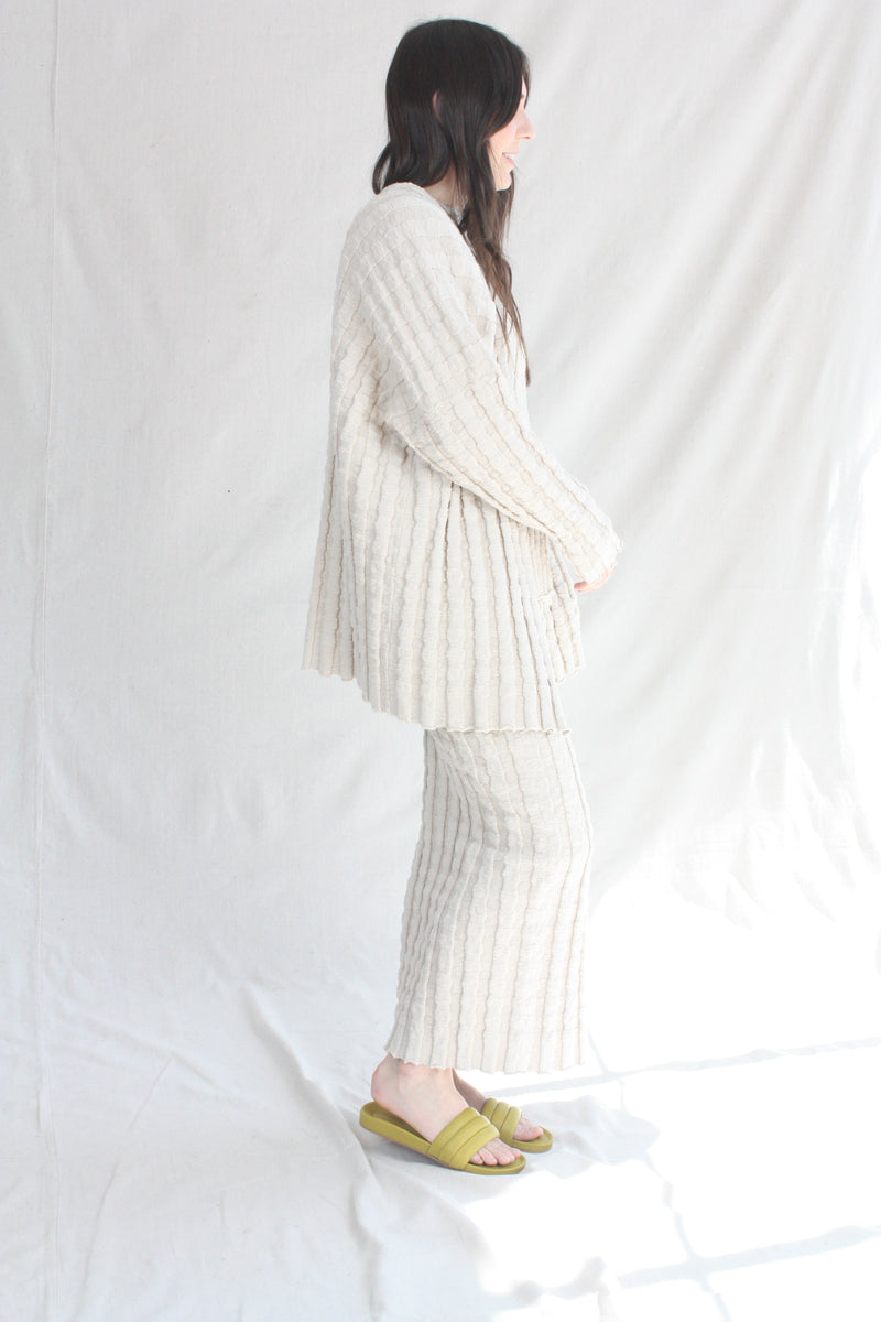 Bubble Rib Cardigan Plaster