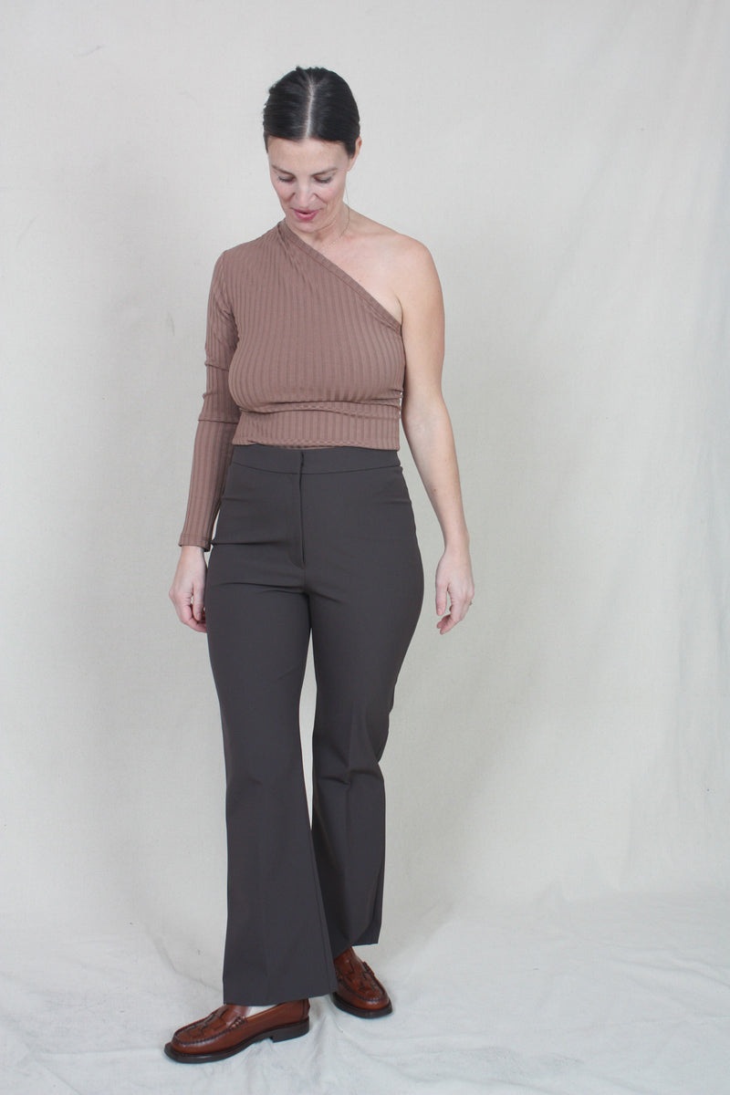 Cropped Flare Pants Espresso