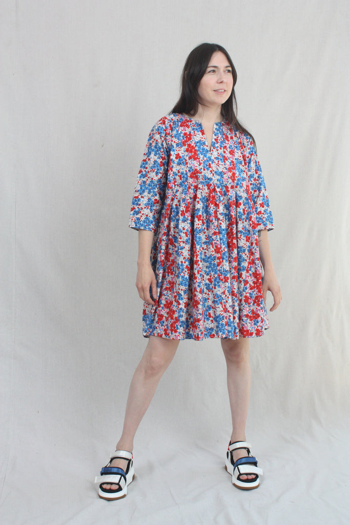 Aria Dress Red Posy Rhoan