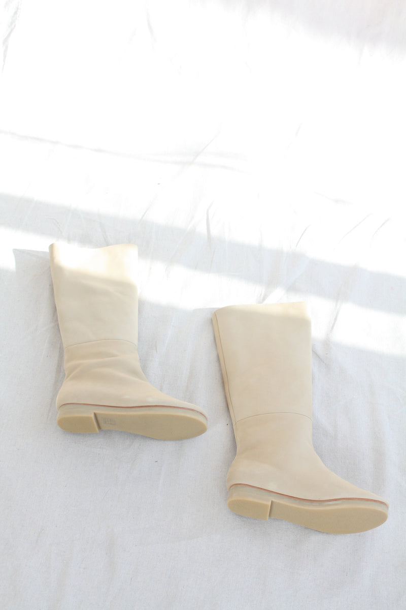 Tall Lined Boot Putty/Hessian