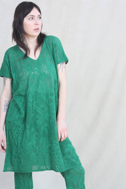 Lace Odille Tunic Bottle Green