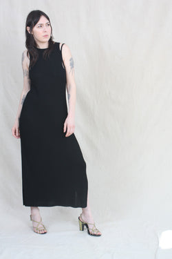 Viscose Cut-Out Dress Black