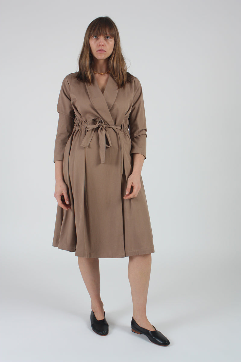 Classy Wrap Dress/Coat Camel – Rhoan
