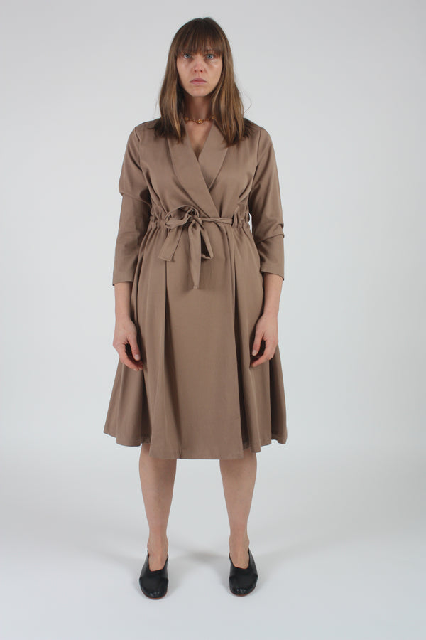 Classy Wrap Dress/Coat Camel