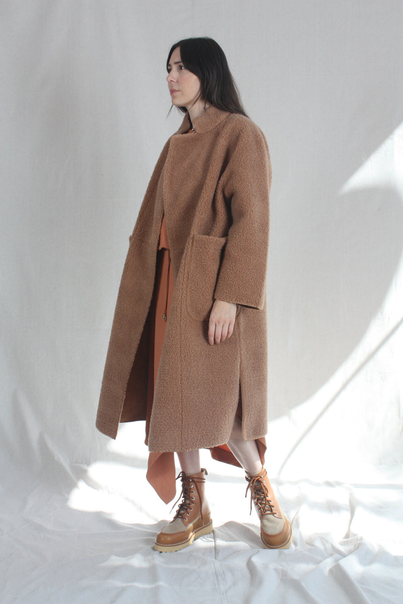 Camel Hair Cocoon Coat - Ready-to-Wear 1AAL1D