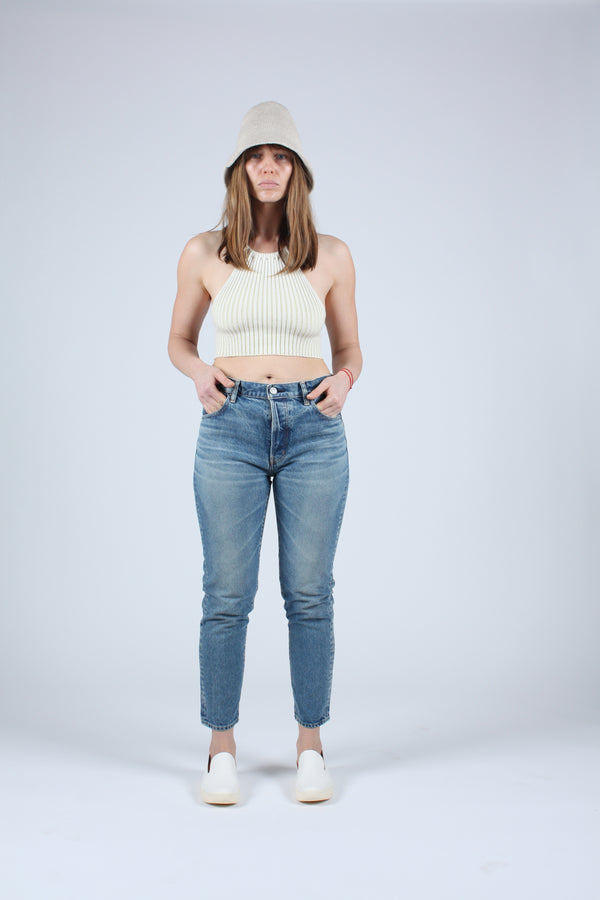 MV Kepner Tapered High-Waisted Jeans Blue