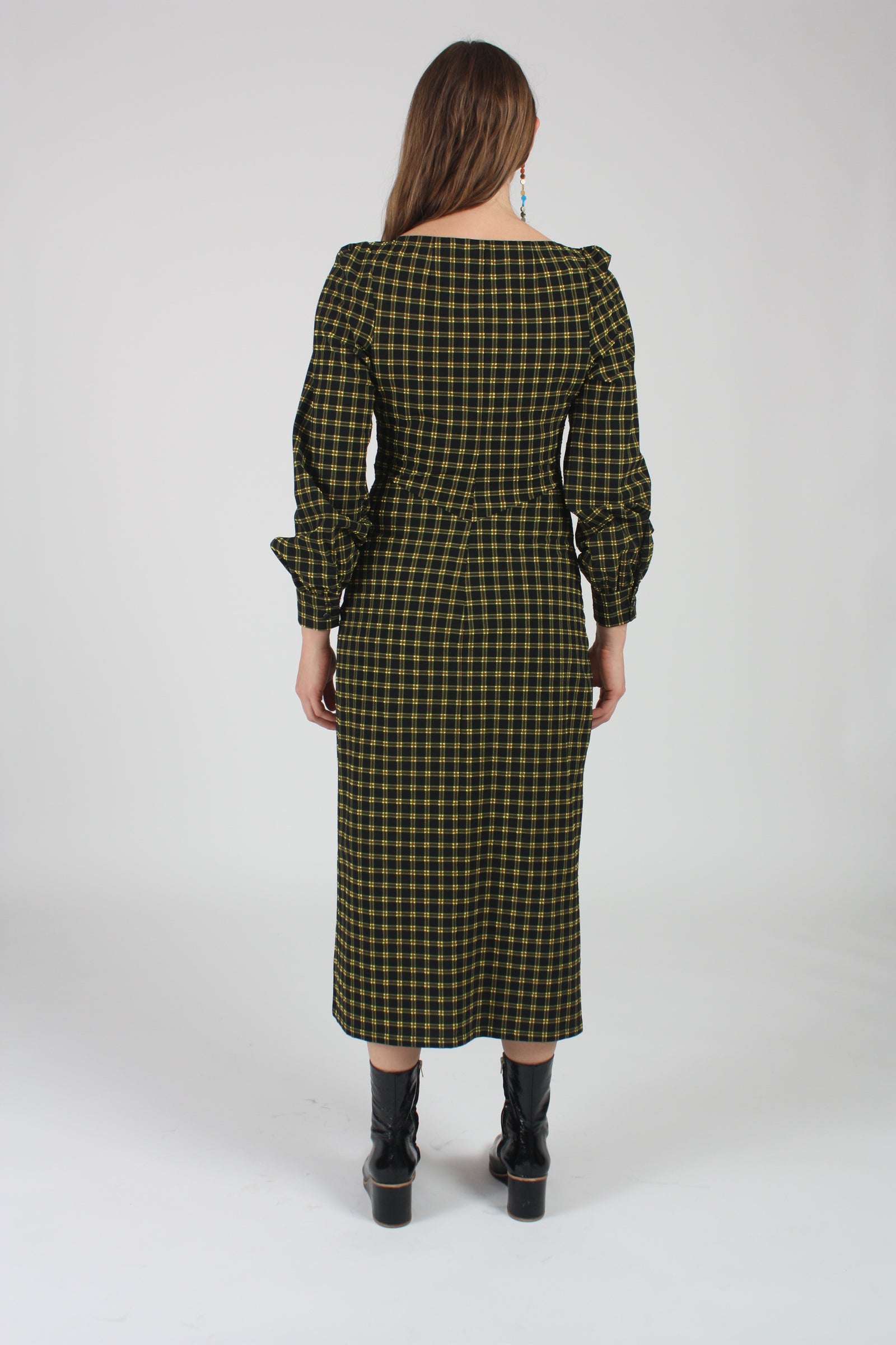 Proposition Dress Stretchy Black Plaid – Rhoan