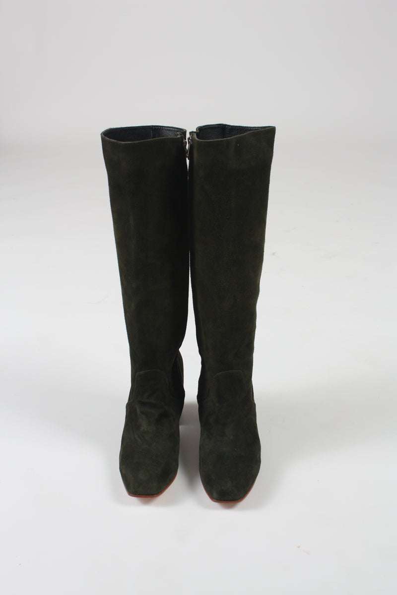 Sloan Knee High Boot in Pine/Bottle