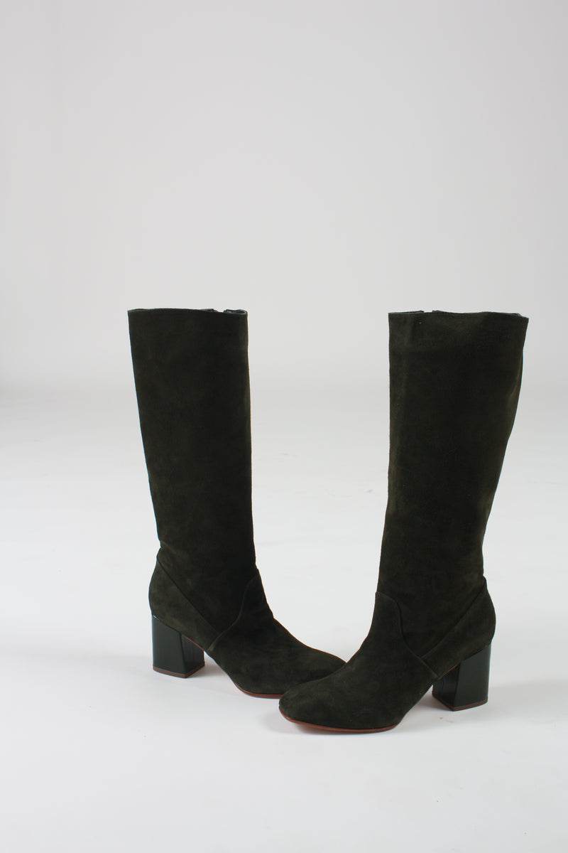 Sloan Knee High Boot in Pine/Bottle