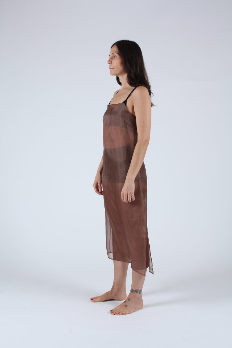Silk Organza Slip Coffee Rhoan Silk Organza Slip Coffee Rhoan