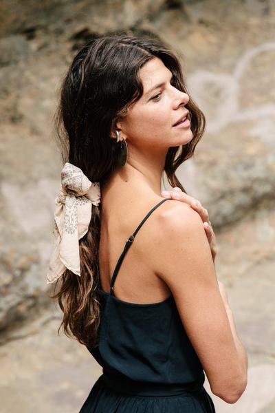 Camisole Black Silk Linen