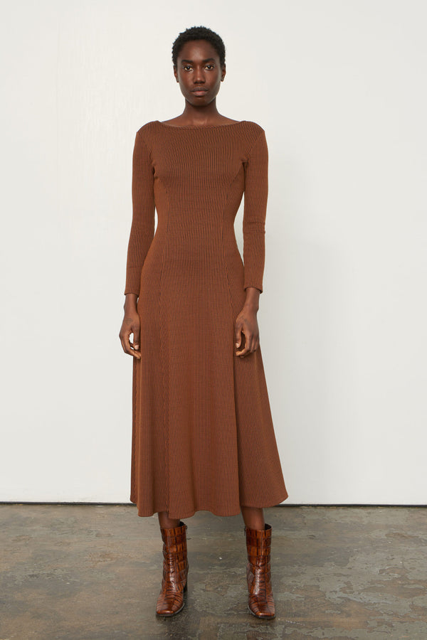 Gwyneth Dress Black Brown