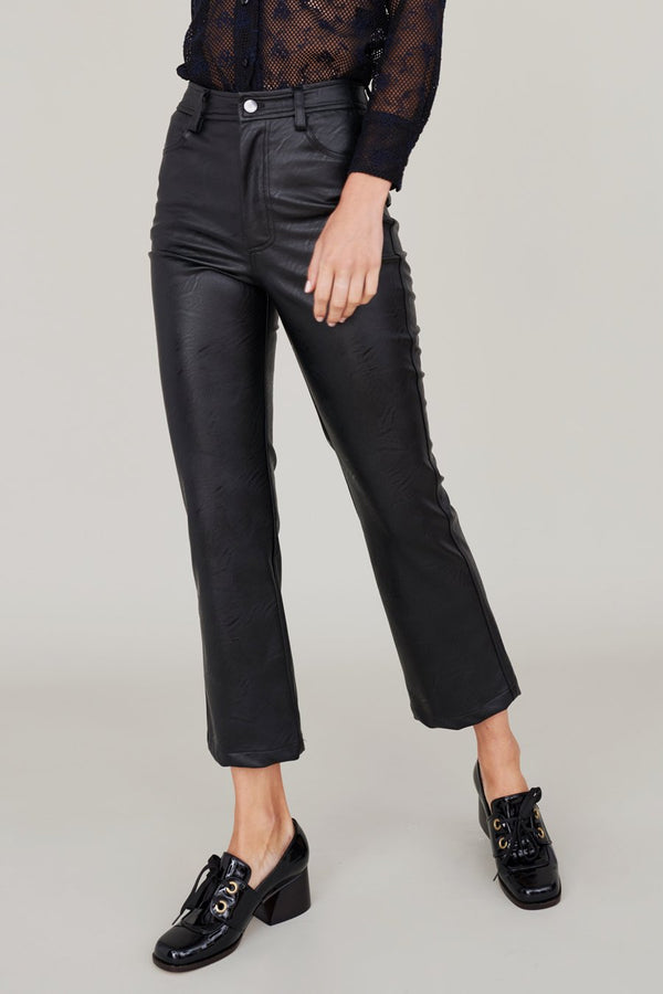 Tuesday Jean Black Faux Leather